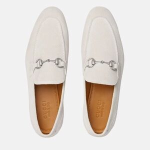 AUTHENTIC Gucci Men's Leather Loafers - Cream Sz 9 1/2